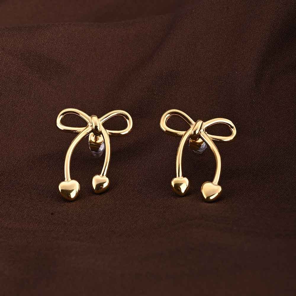 Women's Gold Casual Wear Gold Plated Stainless Steel Earring