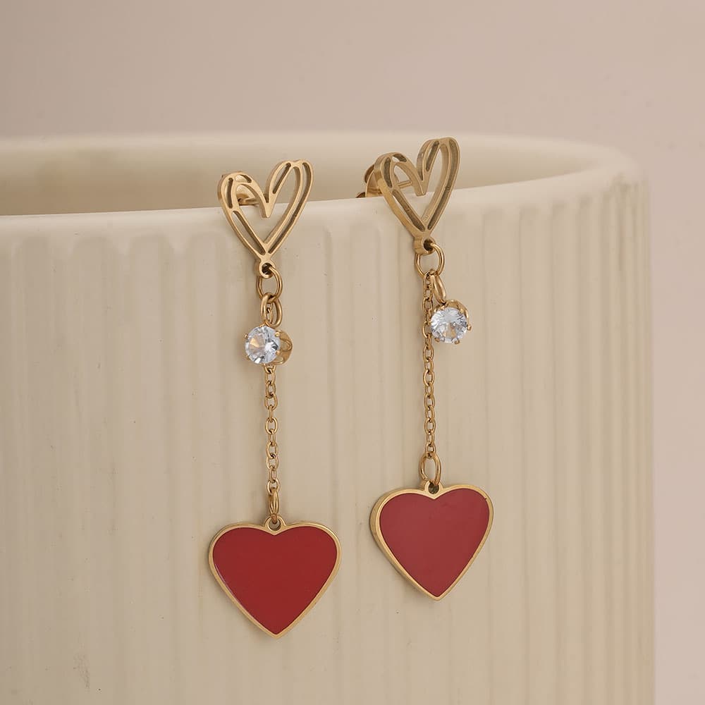 Women's Gold Casual Wear Gold Plated Stainless Steel Earring