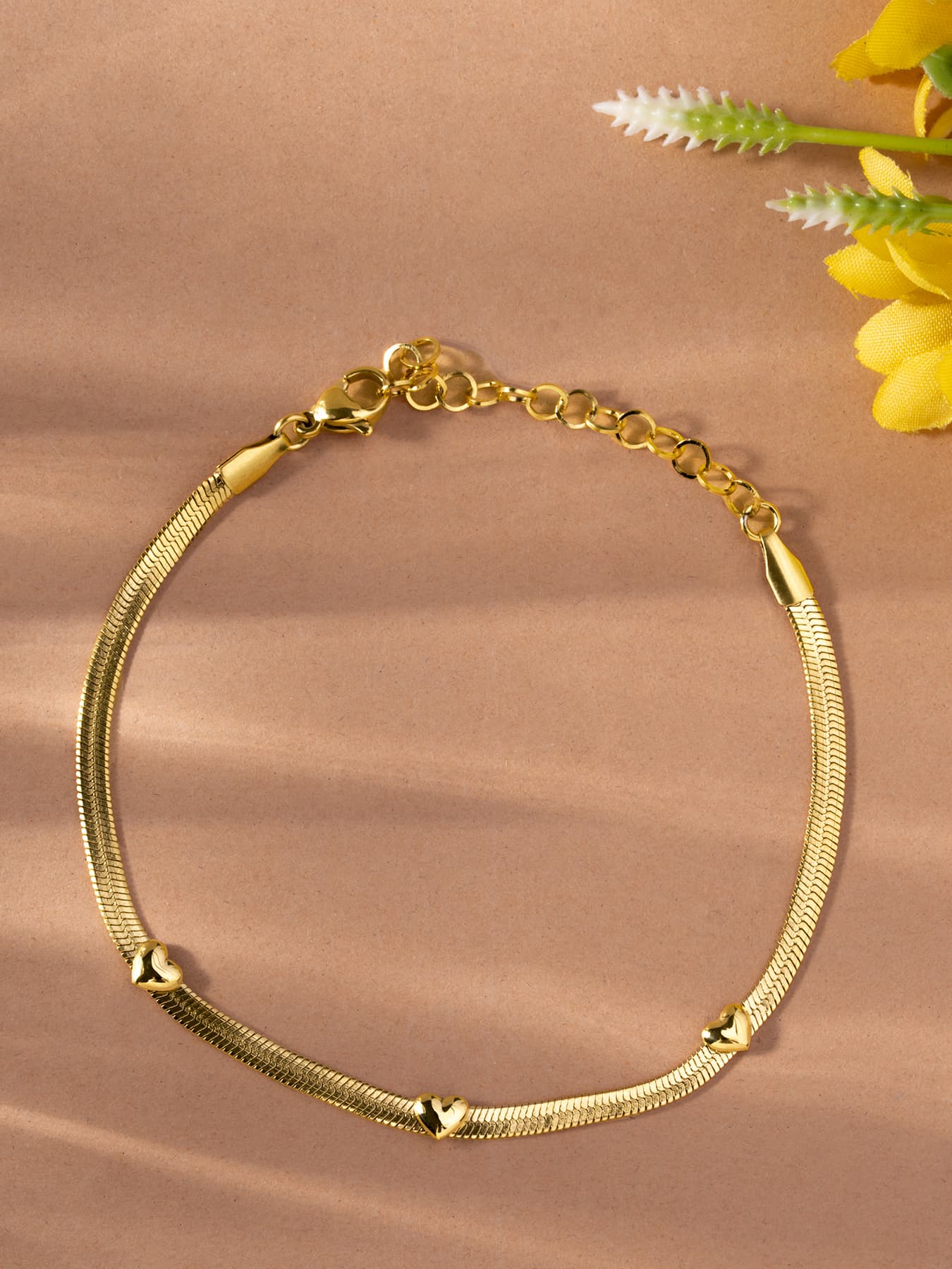 Women's Gold Casual Wear Gold Plated Stainless Steel Bracelet