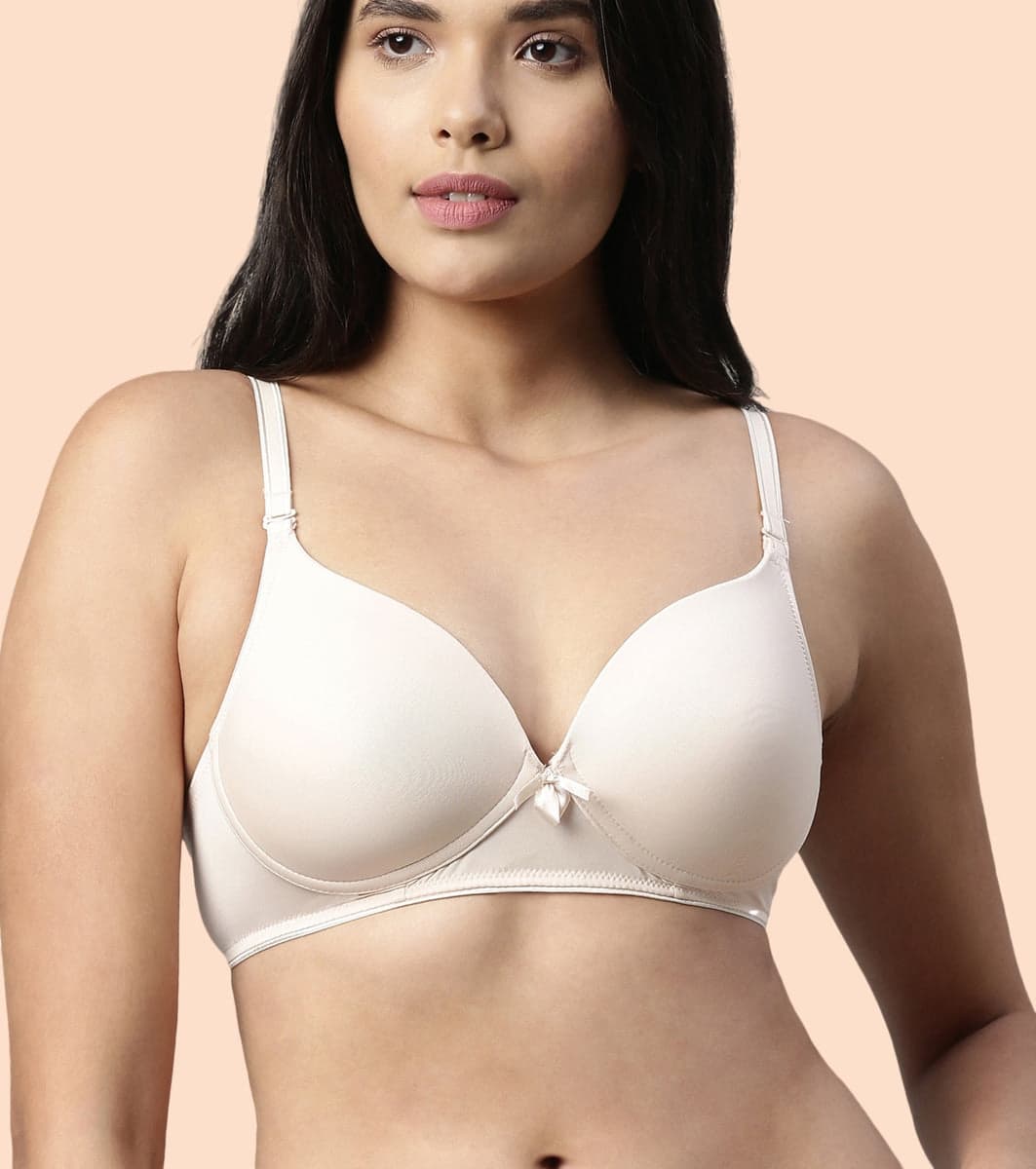 Women's Pink Invisible Neckline Tshirt Bra