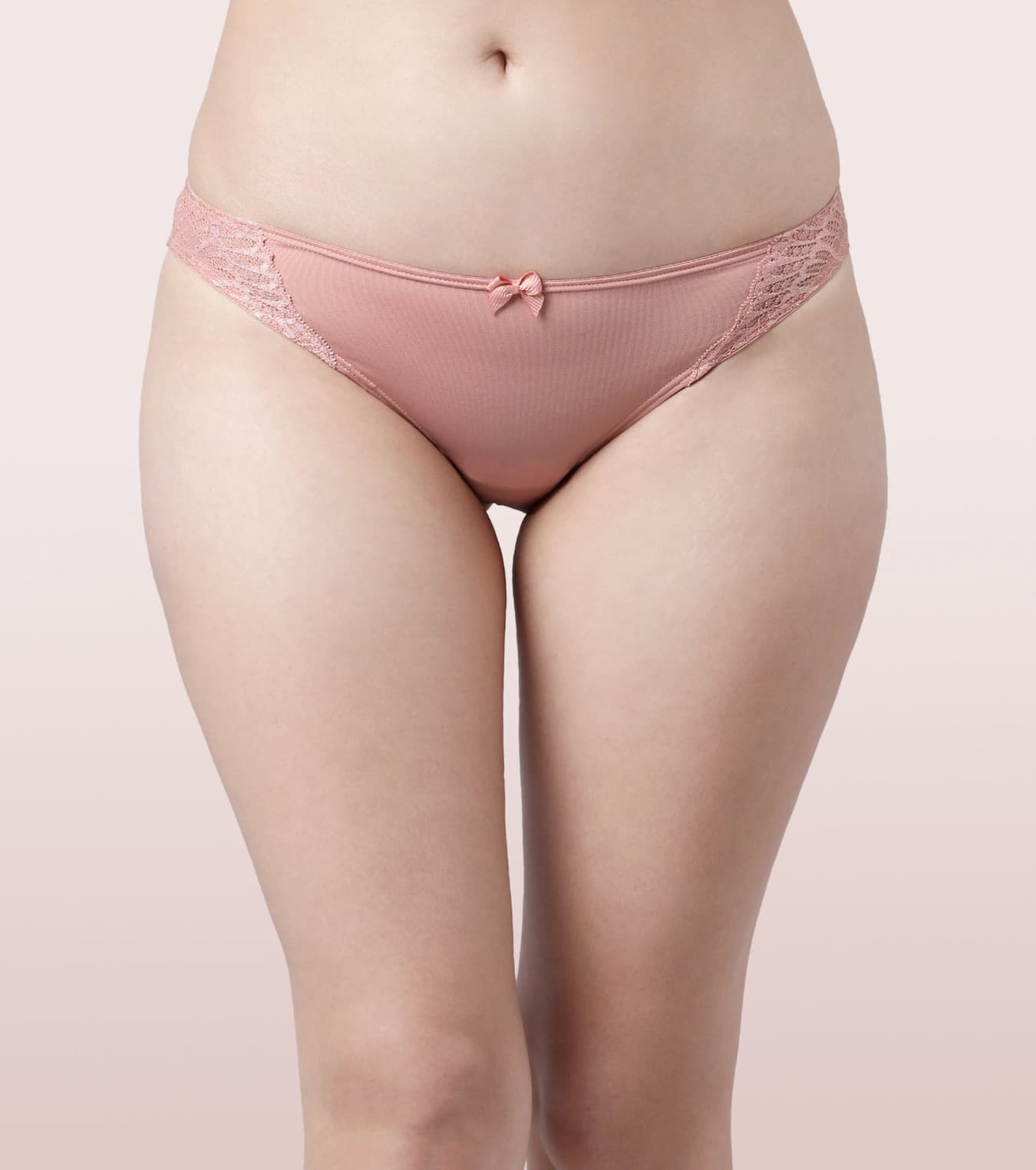 Women's Pink Low Rise Co-Ordinate Bikini Panty
