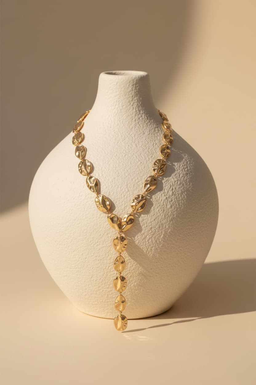 Women's Brushed Pebble Lariat Necklace