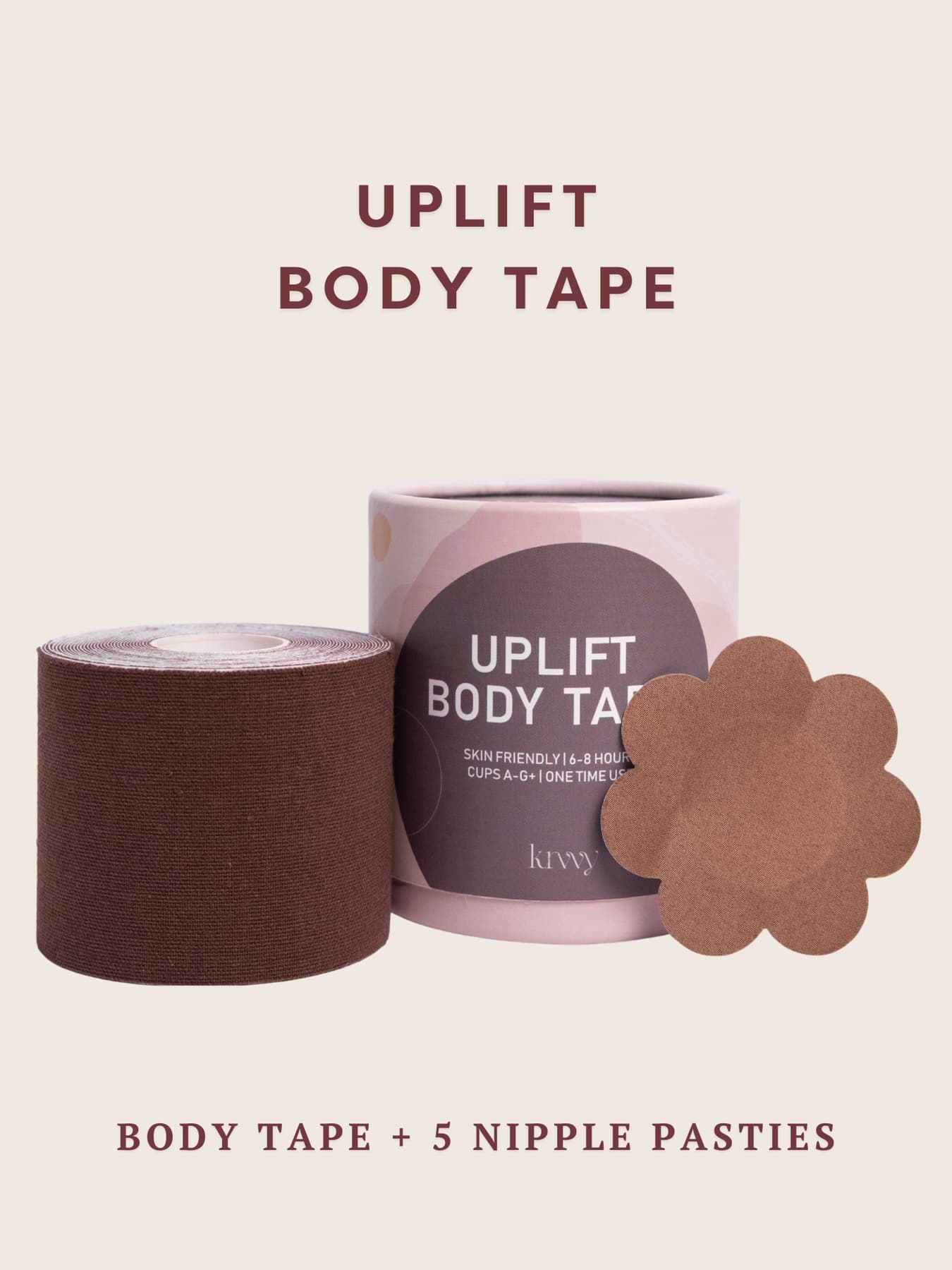 Women's Brown Solid Boob Tape