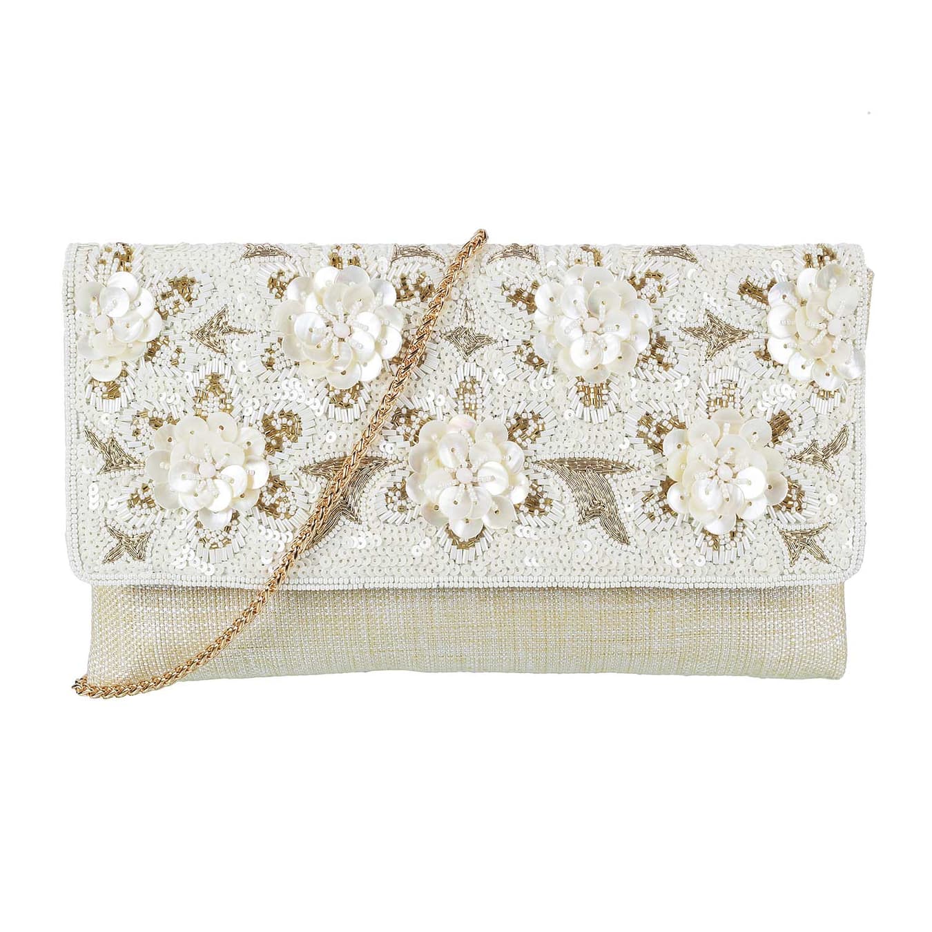 Women's Beige Casual Fabric Handbag