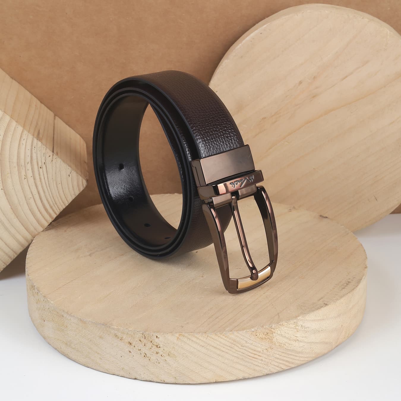 Men's Black Formal Solid Synthetic Belt