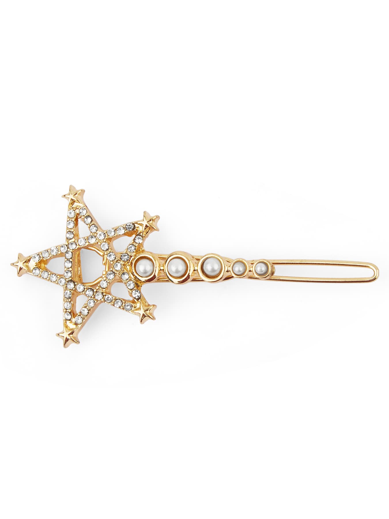 Women's Gold Casual Women's Pearl Sparkle Star Clip