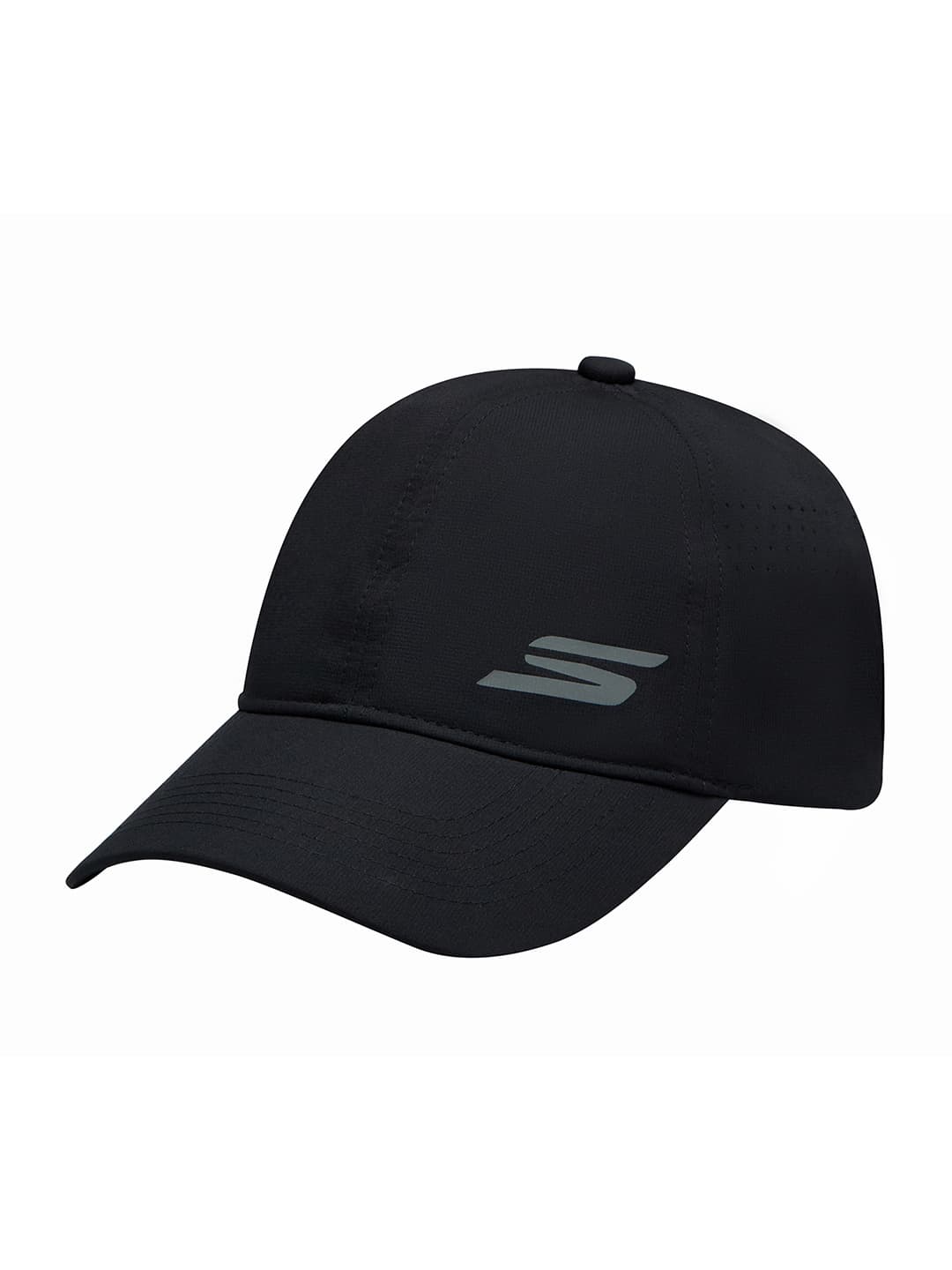 Unisex Black 6 Panel Sports Cap