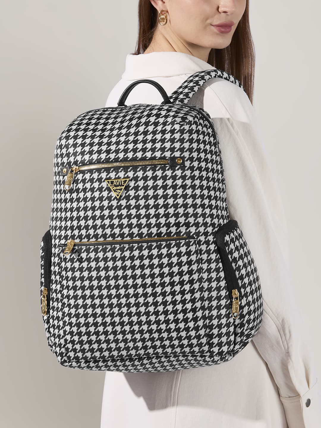 Women's Multicolor Casual Printed Nylon Casual Backpack