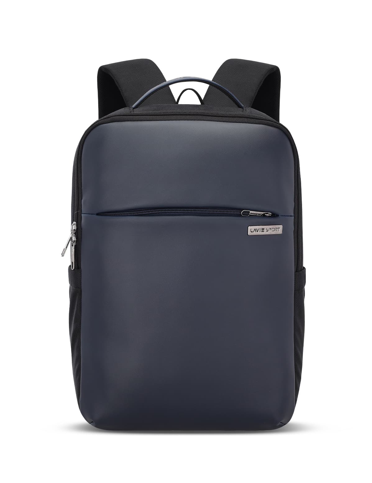 Unisex Navy Formal Solid Polyester Laptop Backpack
