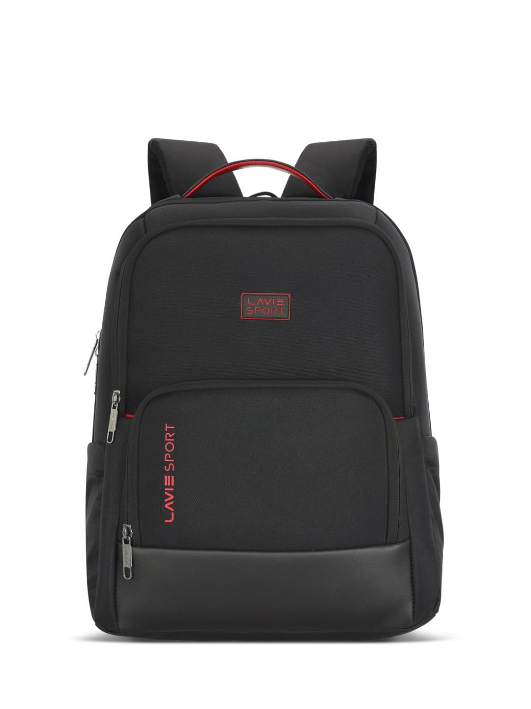 Unisex Black Formal Solid Polyester Laptop Backpack