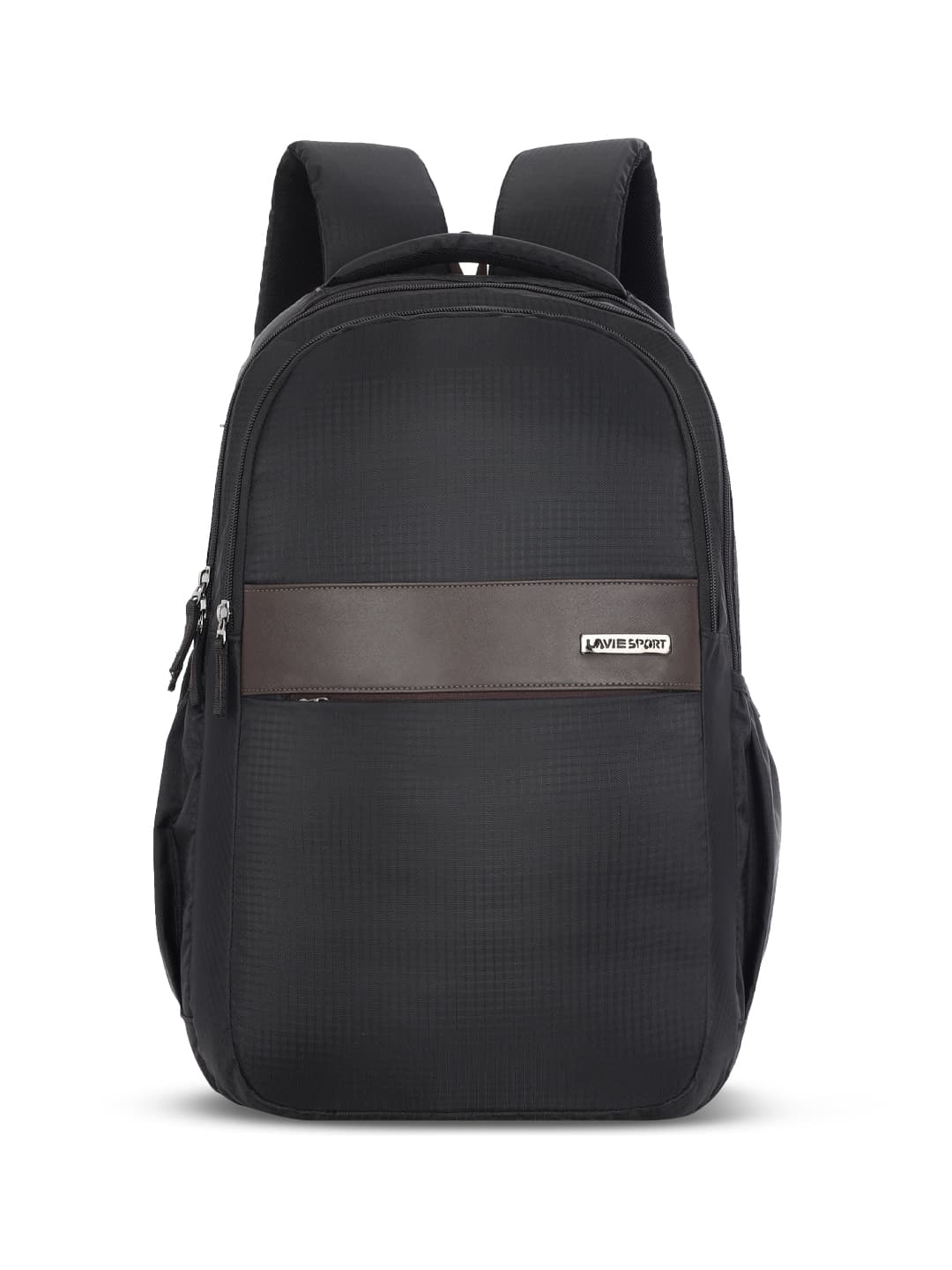 Unisex Black Formal Solid Polyester Laptop Backpack