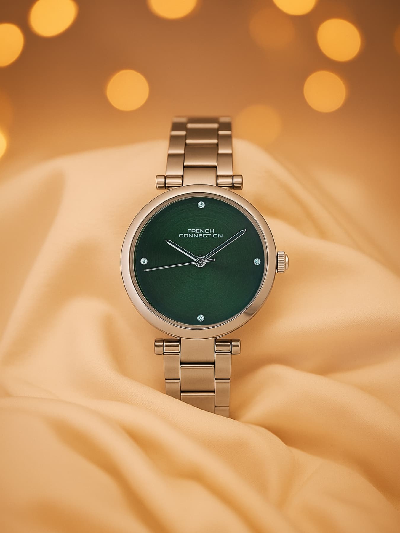 Women's Green Quartz Brass Analog Watch -FCN0166NSM