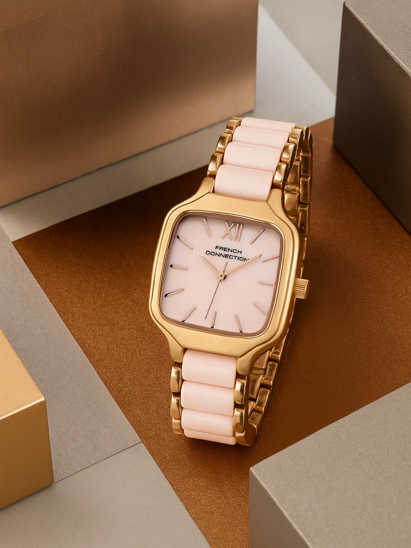 Women's Pink Quartz Metal Analog Watch -FCB16RGM