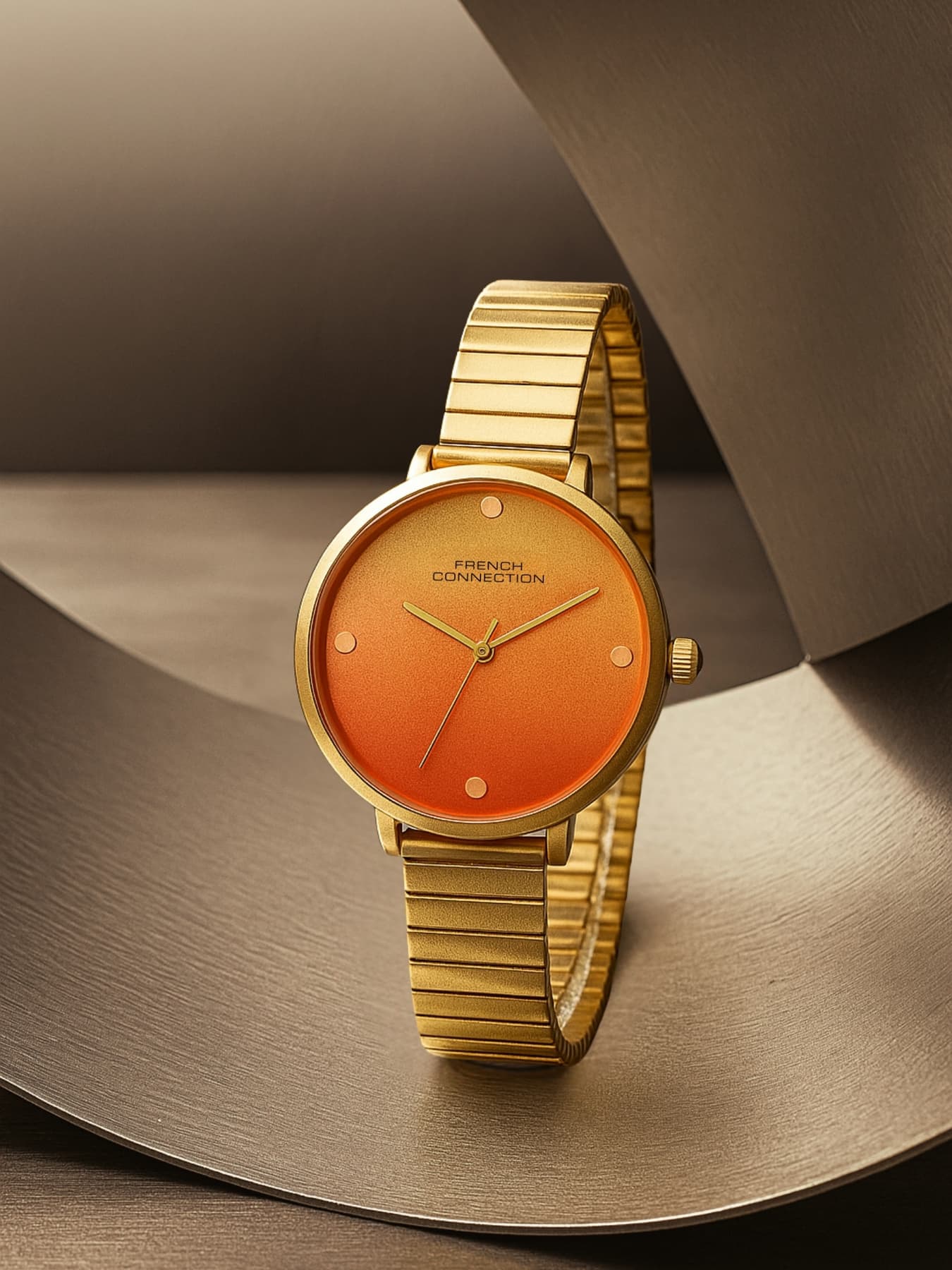 Women's Gold Quartz Analog Watch -FCN0161GM