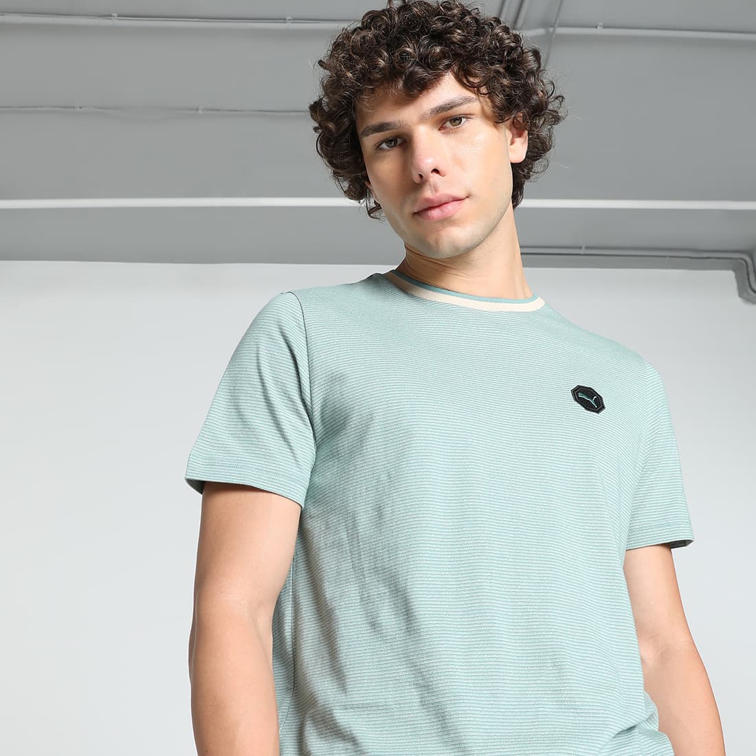 Men's Grey Casual Half Sleeves Round Neck Tshirt