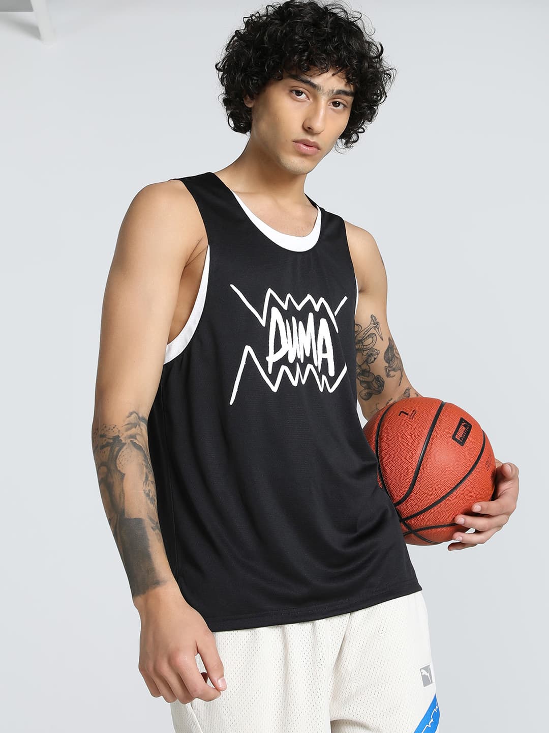 Men's Black Casual Sleeveless Round Neck Tank