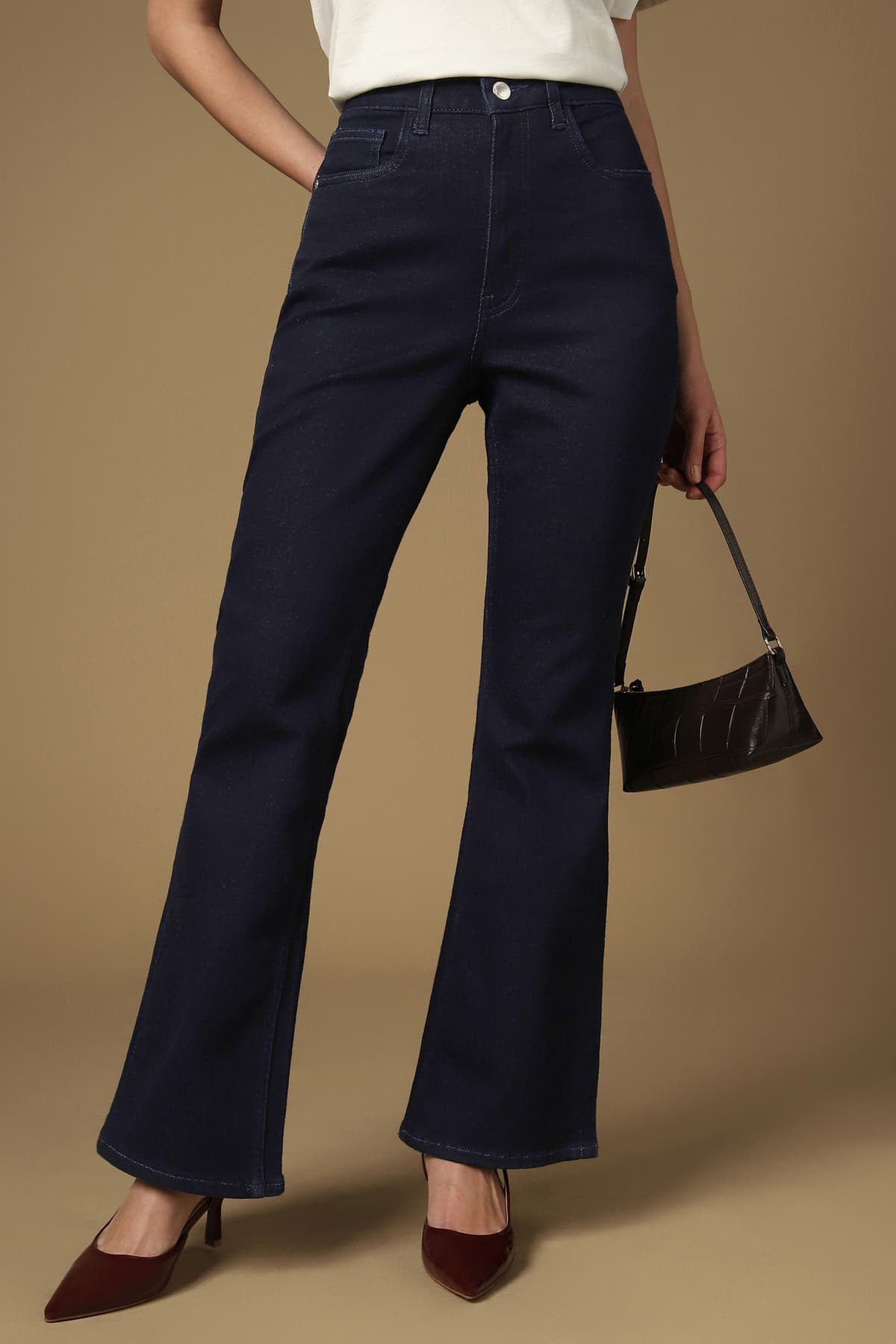 Women's Navy Casual Slim Fit Jeans