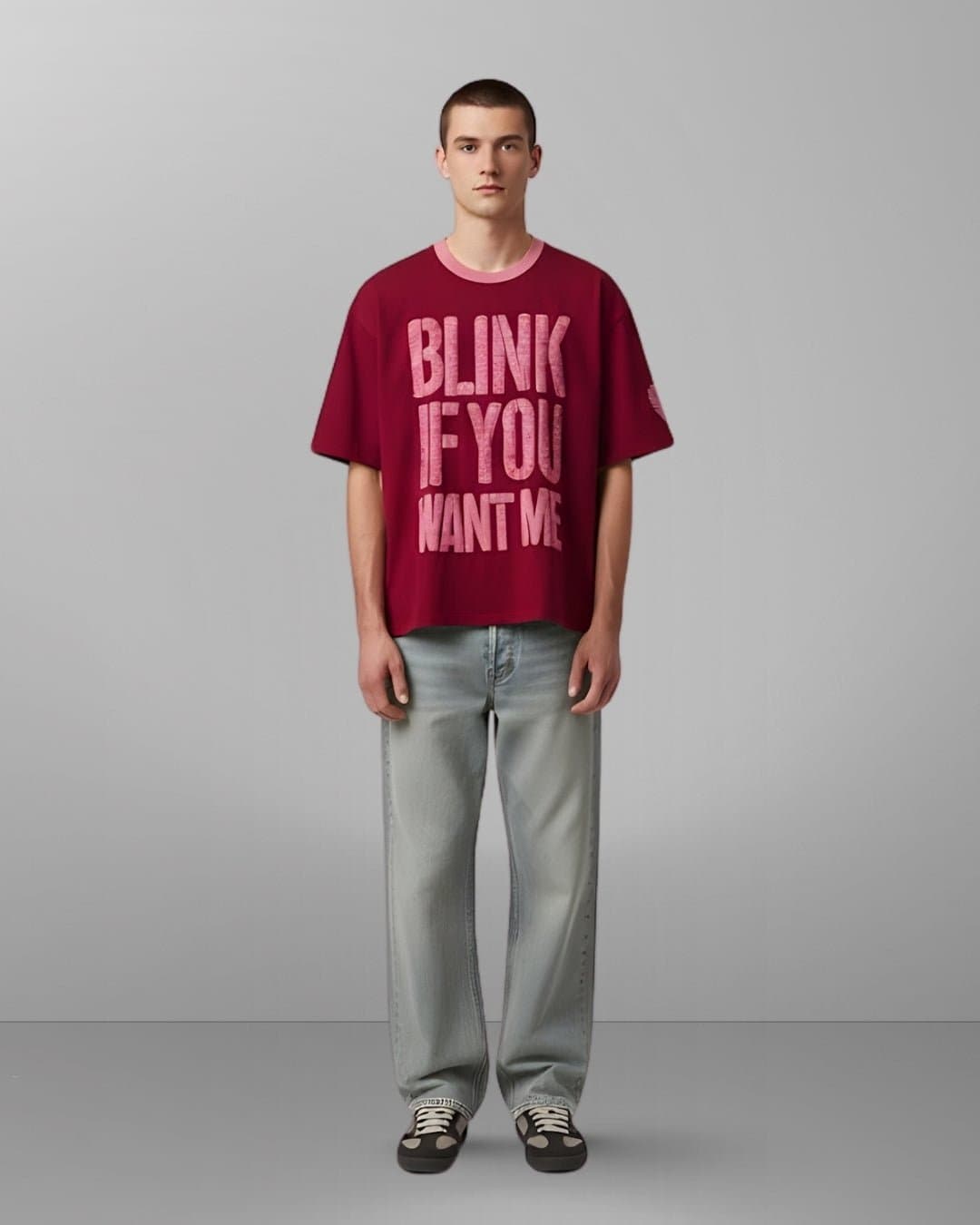 Unisex Red Casual Typography Boxy Fit Tshirt