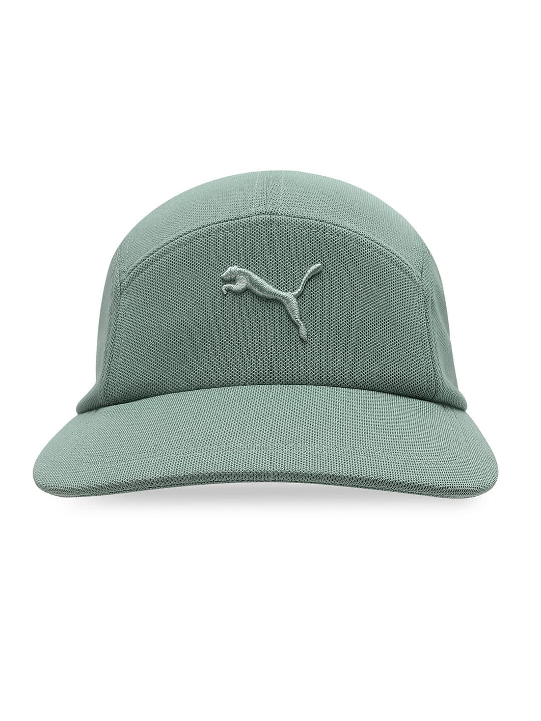 Unisex Green Casual Solid Premium 5 Panel Cap