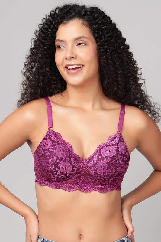 Women's Pink Padded Non-Wired Full Cup Bra