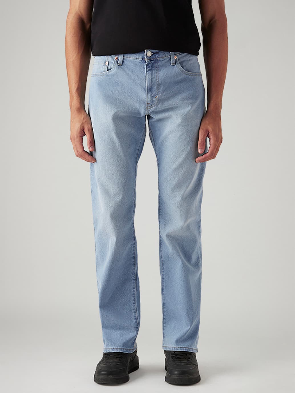 Men's 517 Light Indigo Blue Bootcut Fit Casual Mid-Rise Jeans