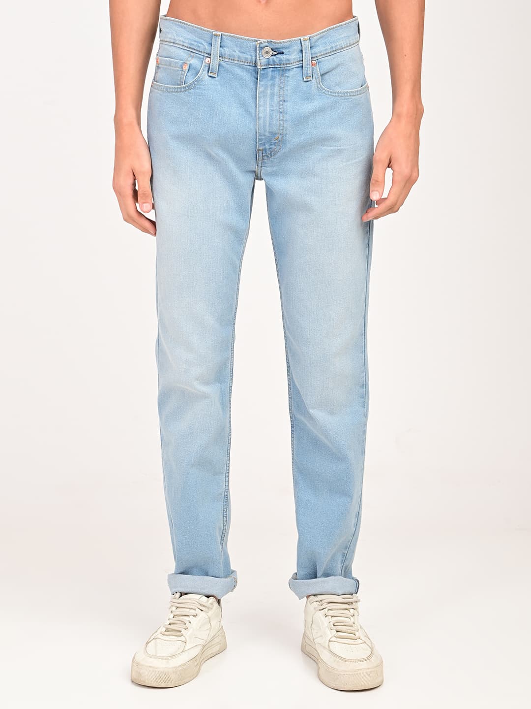 Men's 511 Light Indigo Blue Slim Fit Casual Mid-Rise Jeans