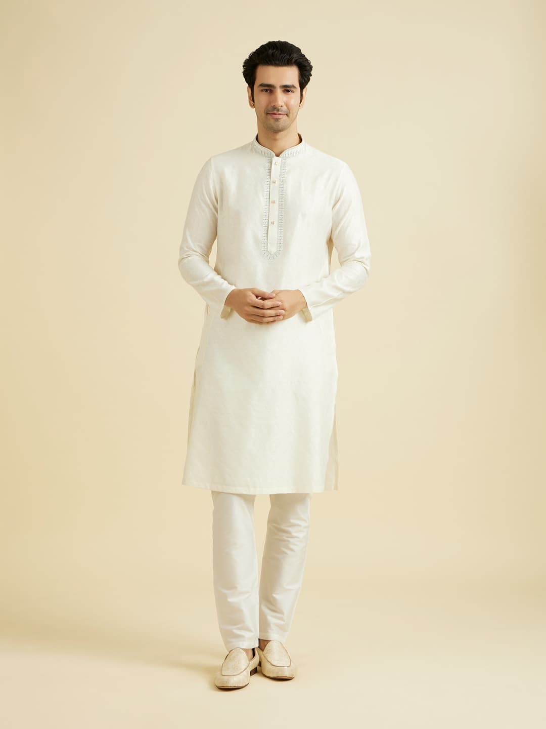 Men's Elegant White Kurta Pajama