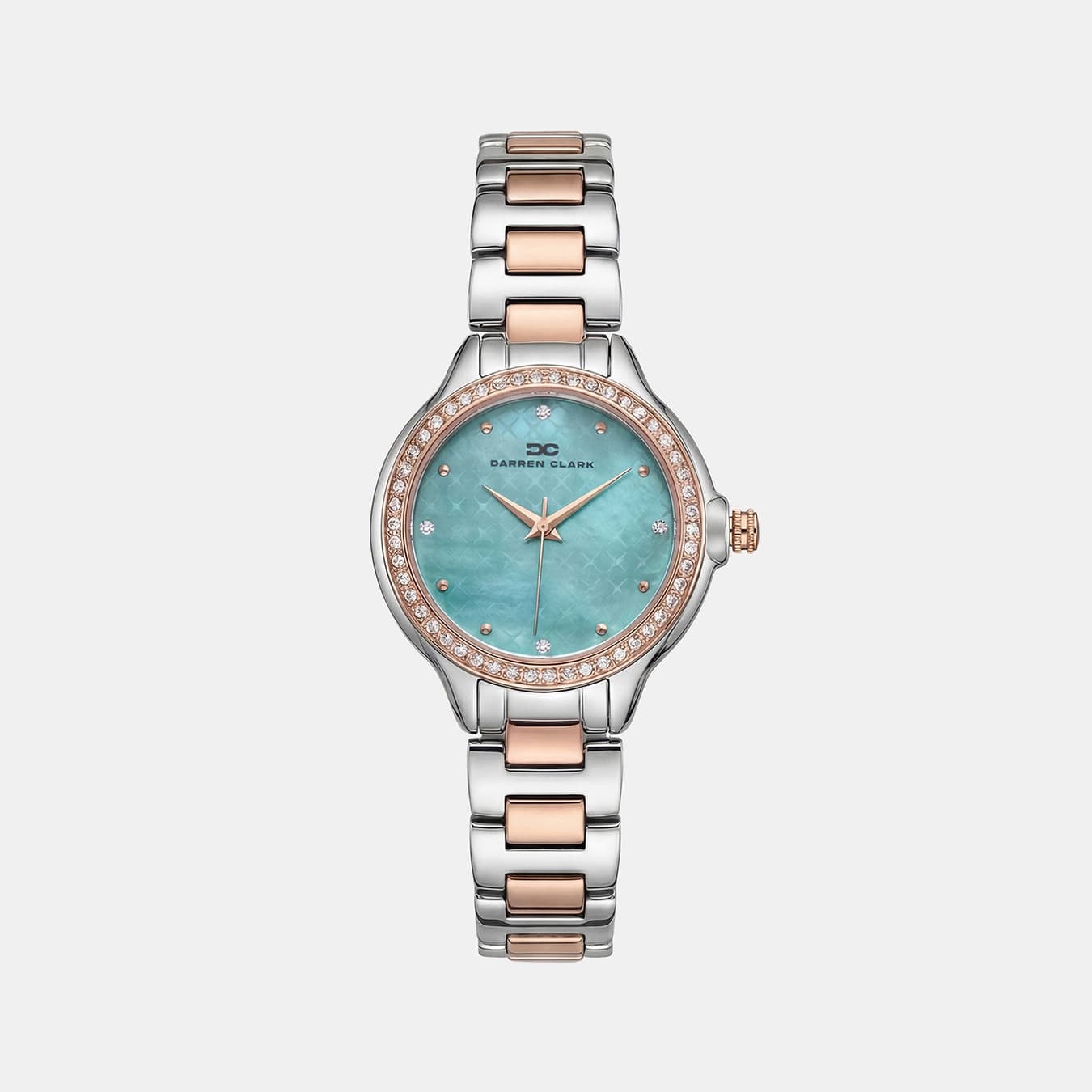 Women's Quartz Light Blue Dial Analog Metal Watch 2015E-M1317