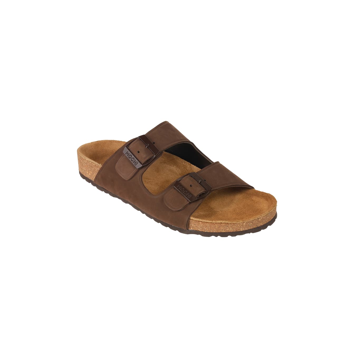 Men's Brown Casual Round Toe Leather Sandals