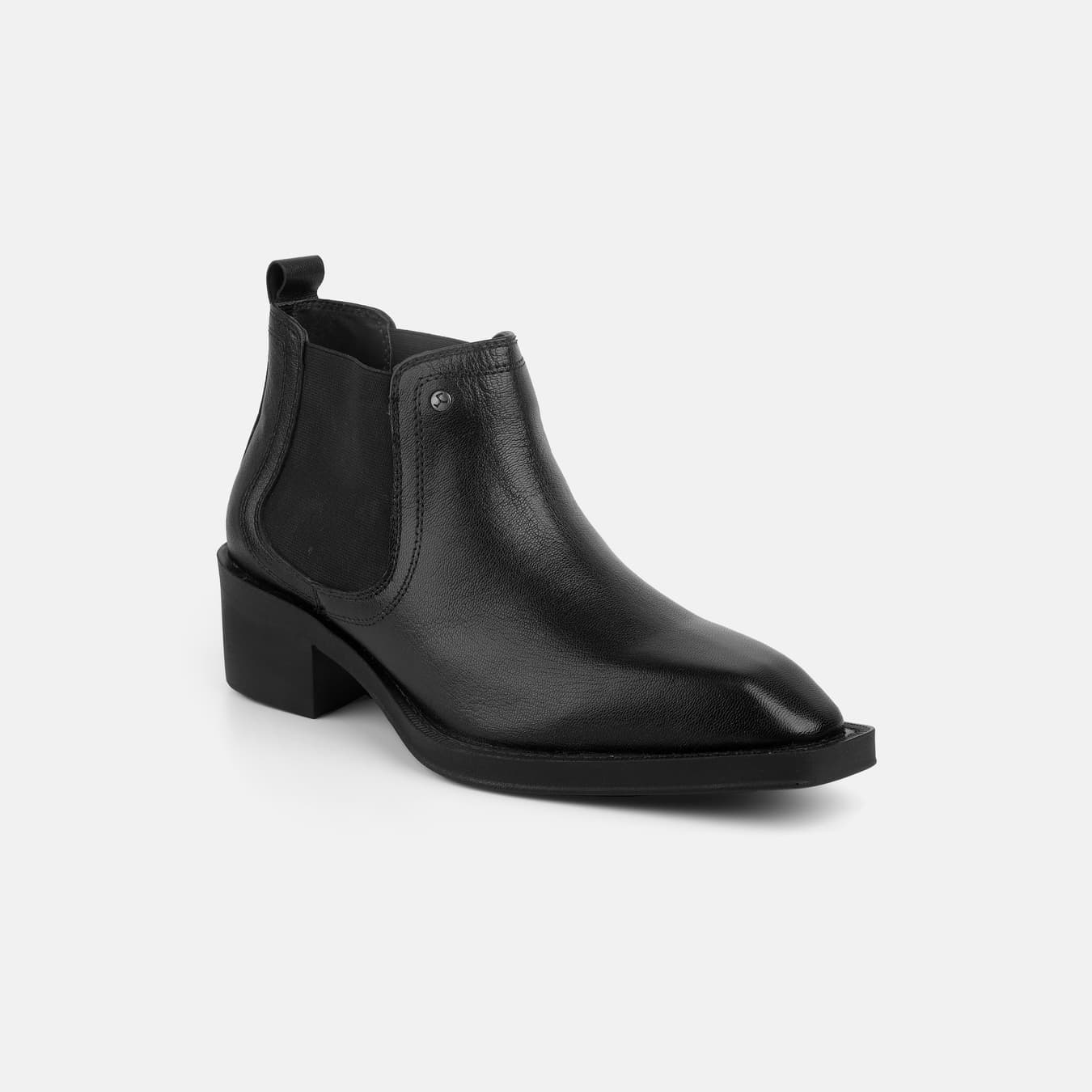 Men's Black Formal Round Toe Synthetic Boots