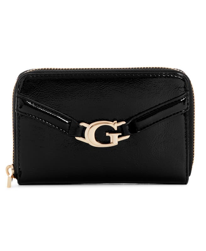 Women's Black Solid Dea Medium Zip Around Wallet