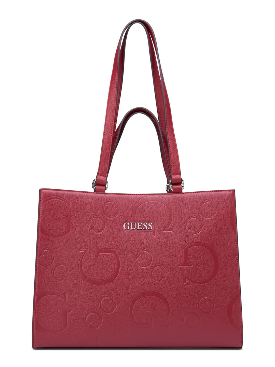 Women's Red Textured Forber Shoulder Bag