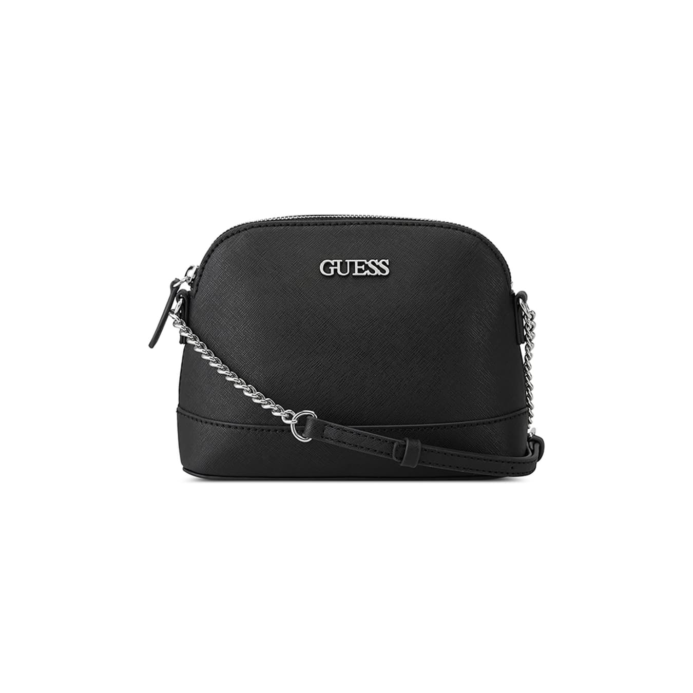 Women's Black Solid Tidewood Mini Top Zip Shoulder Bag