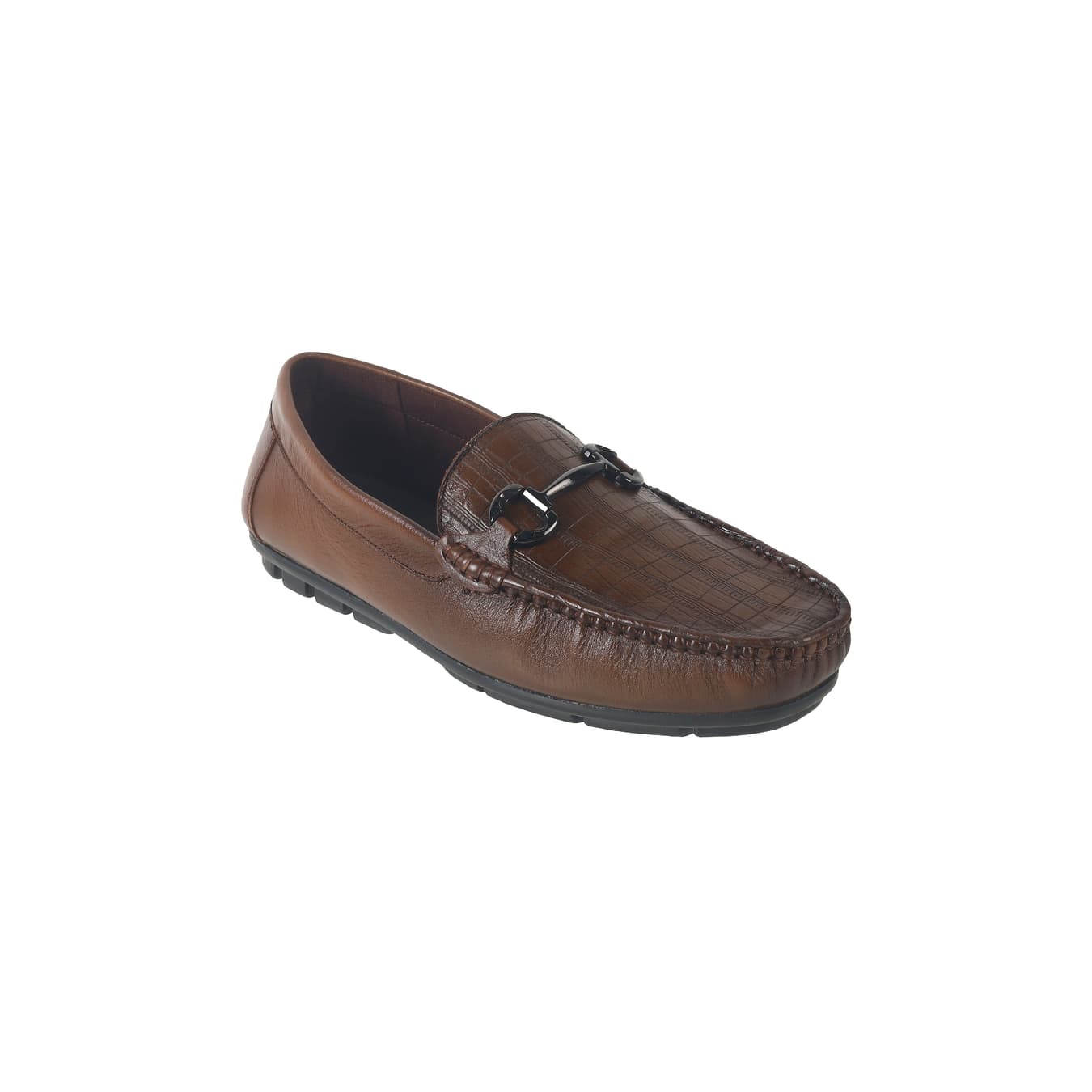 Men's Brown Casual Round Toe Leather Casual Shoes