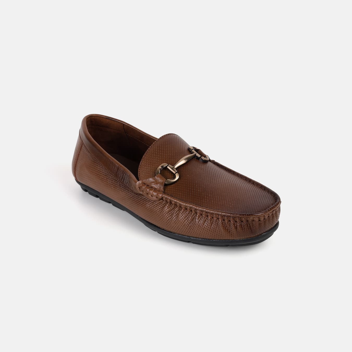 Men's Tan Casual Round Toe Leather Casual Shoes