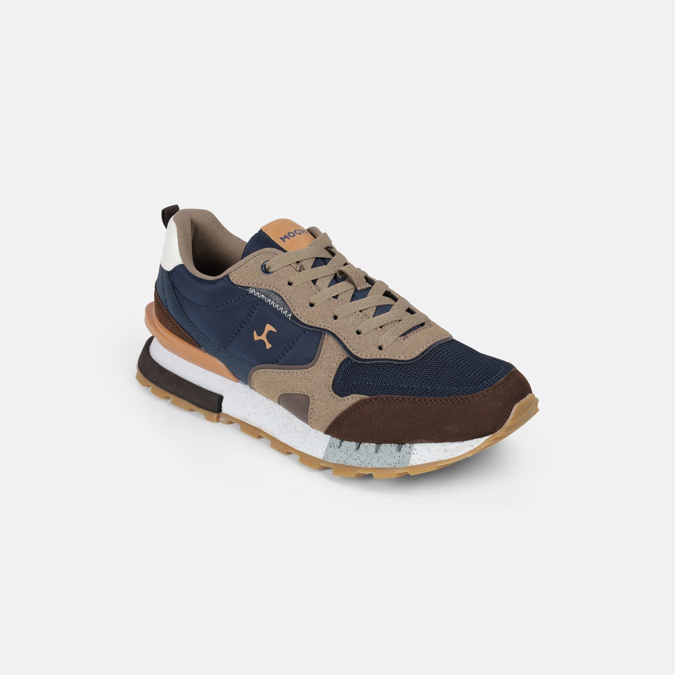 Men's Navy Casual Round Toe Synthetic Sneakers