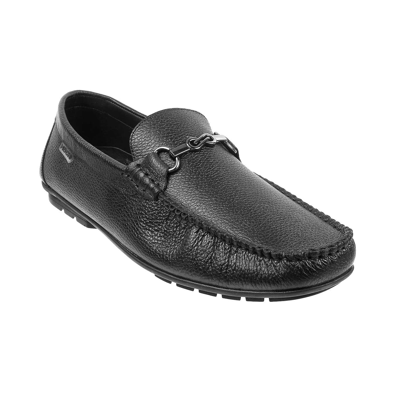 Men's Black Casual Round Toe Leather Casual Shoes