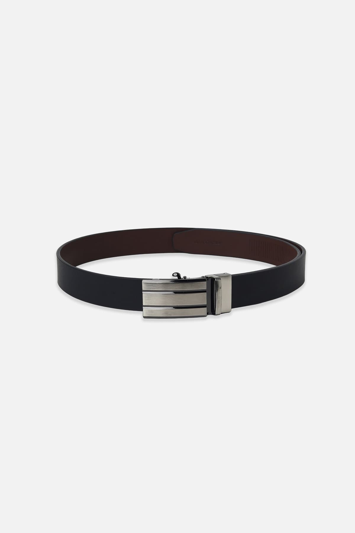 Men's Black & Brown Reversible Leather Belt