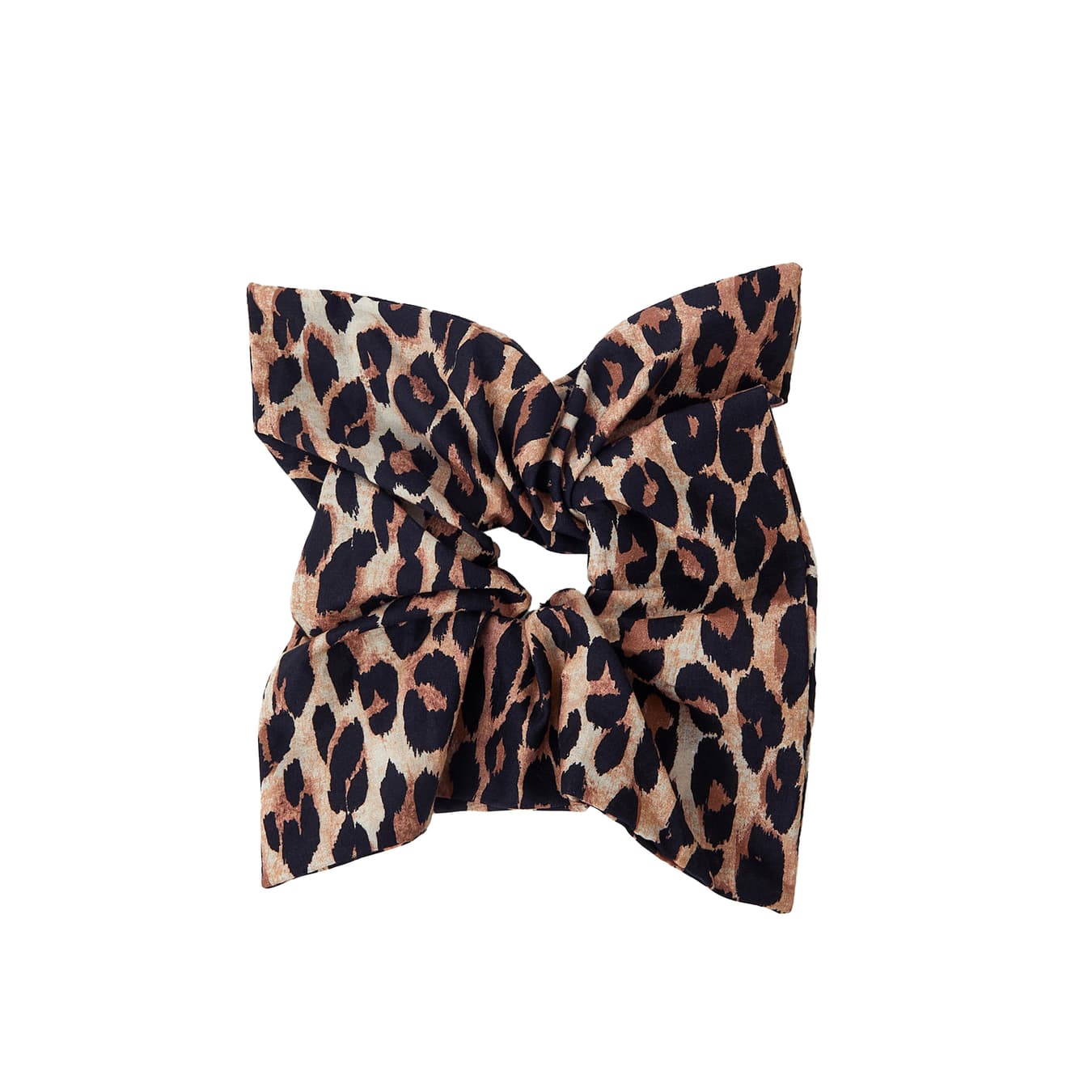 Women's Multicolor Leopard Print Square Hair Scrunchie
