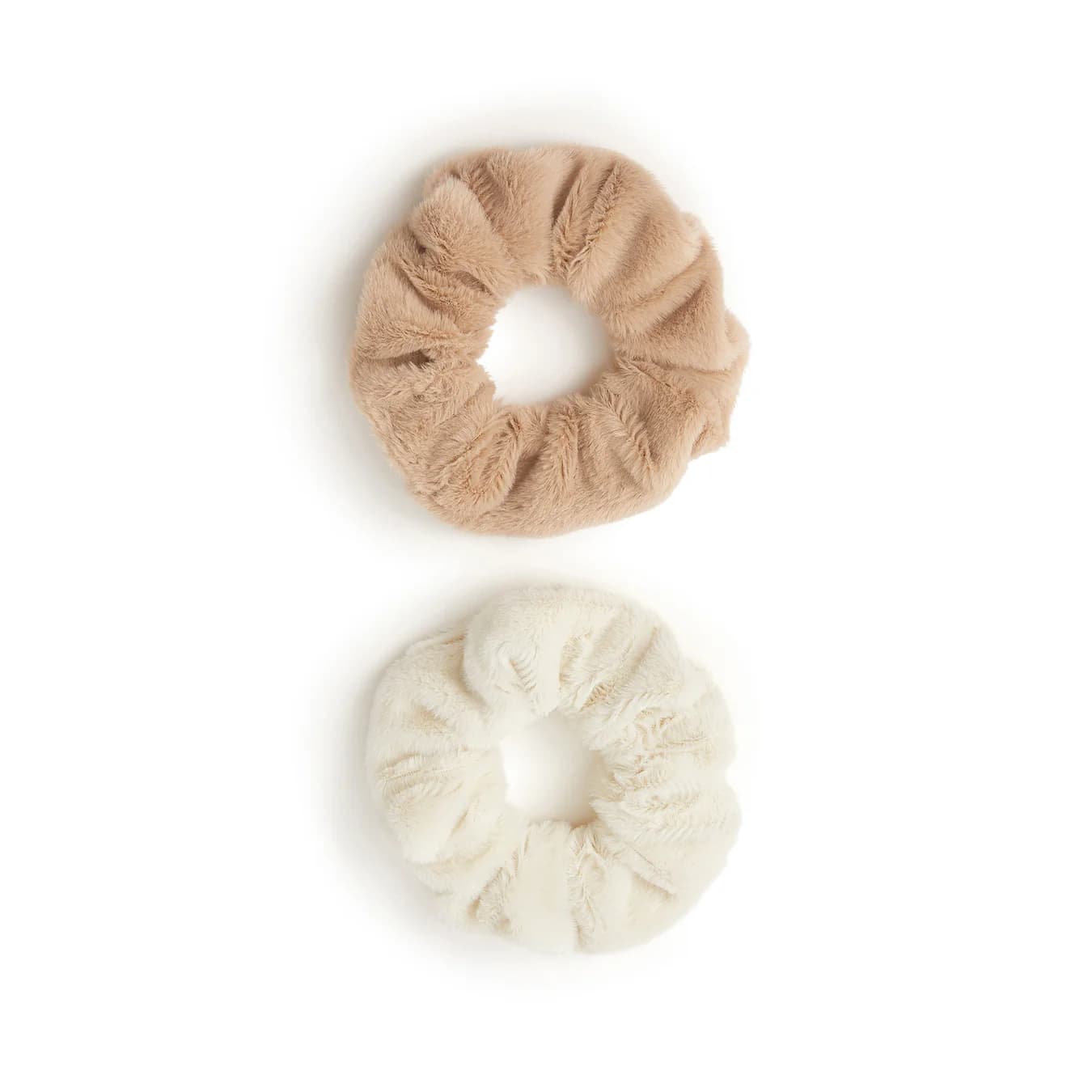 Women's Multicolor Fur Scrunchies Set of 2