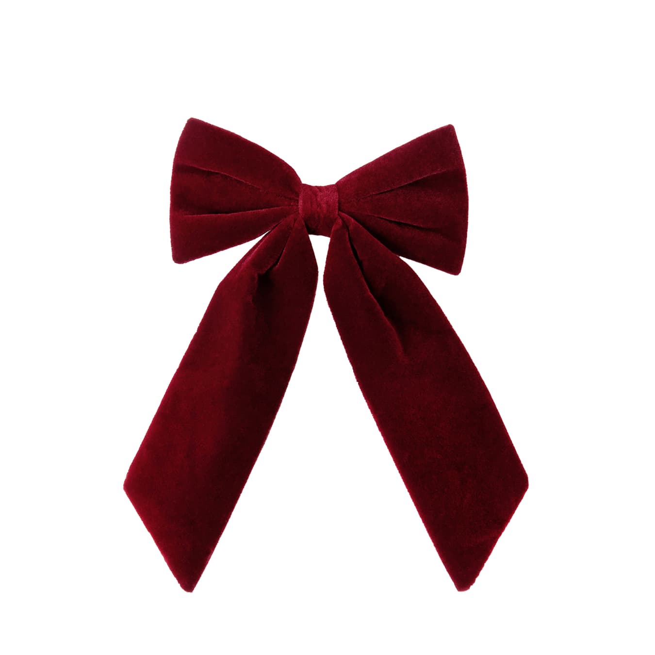 Women's Red Velvet Bow Barrette Hair Clip