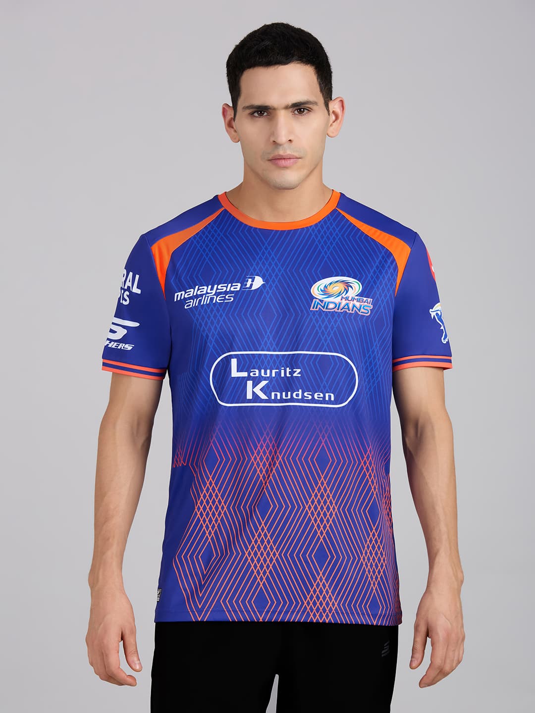 Men's Multicolor Graphic Half Sleeves Mumbai Indian 2026 Original Jersey