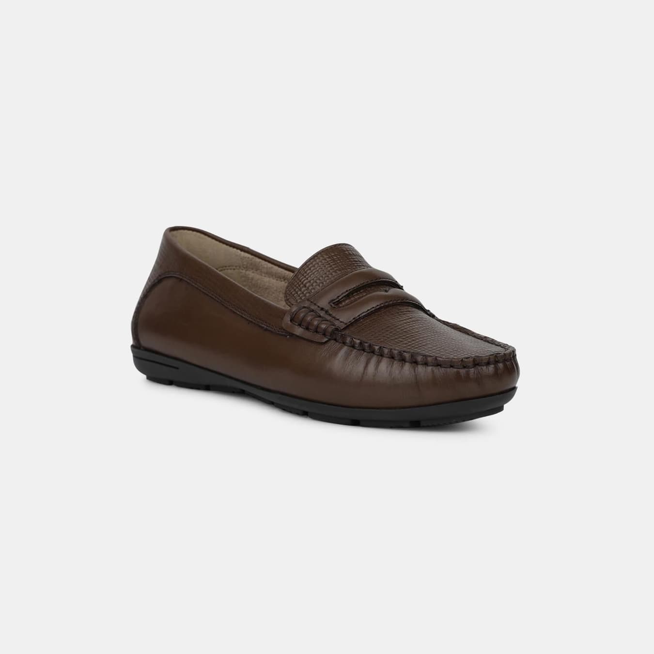 Women's Brown Casual Leather Loafers