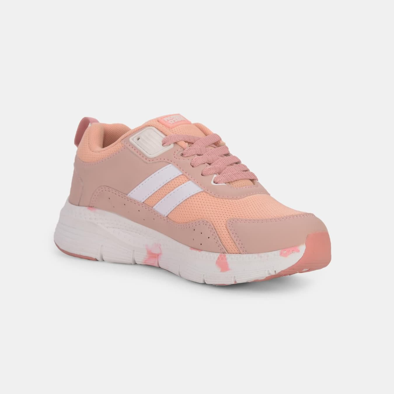 Women's Pink Casual Mesh Walking Sneakers