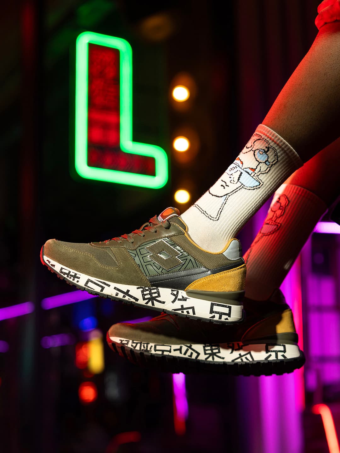 Men's Green Casual Low-Top Leather Sneakers