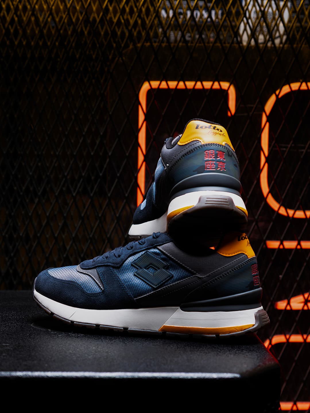 Men's Blue Casual Low-Top Leather Sneakers