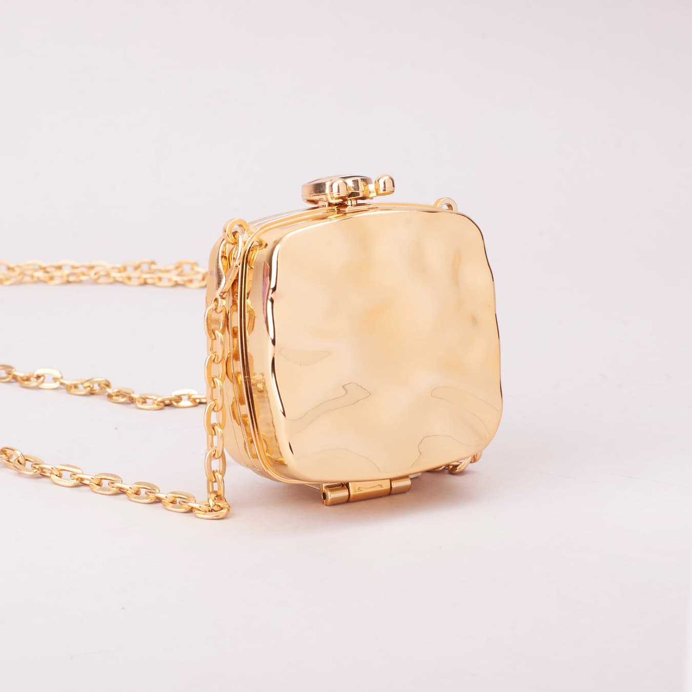 Women's Molten Gold Party Mini Clutch Handbag