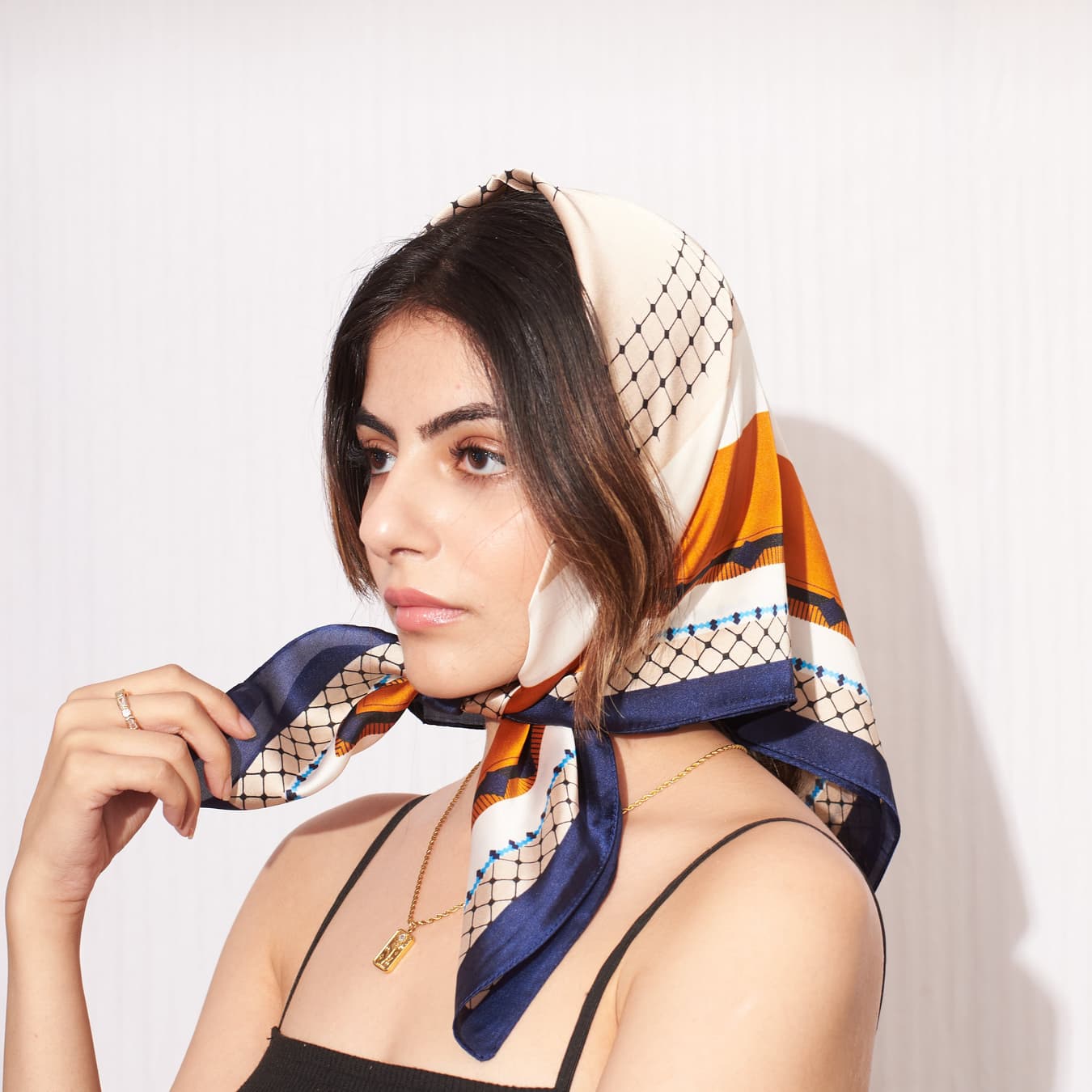 Women's Multicolor Casual Mustard Party Bandana