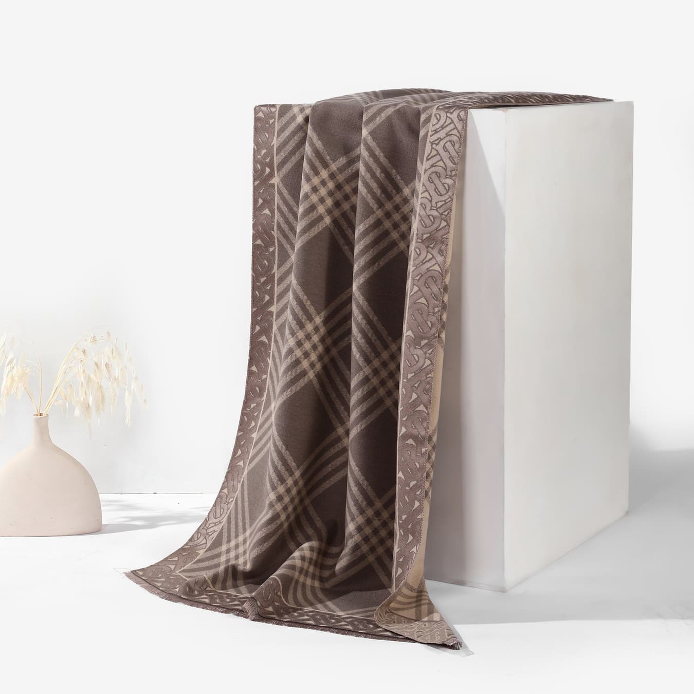 Women's Brown Casual EternaCheck Classic Heritage Scarf