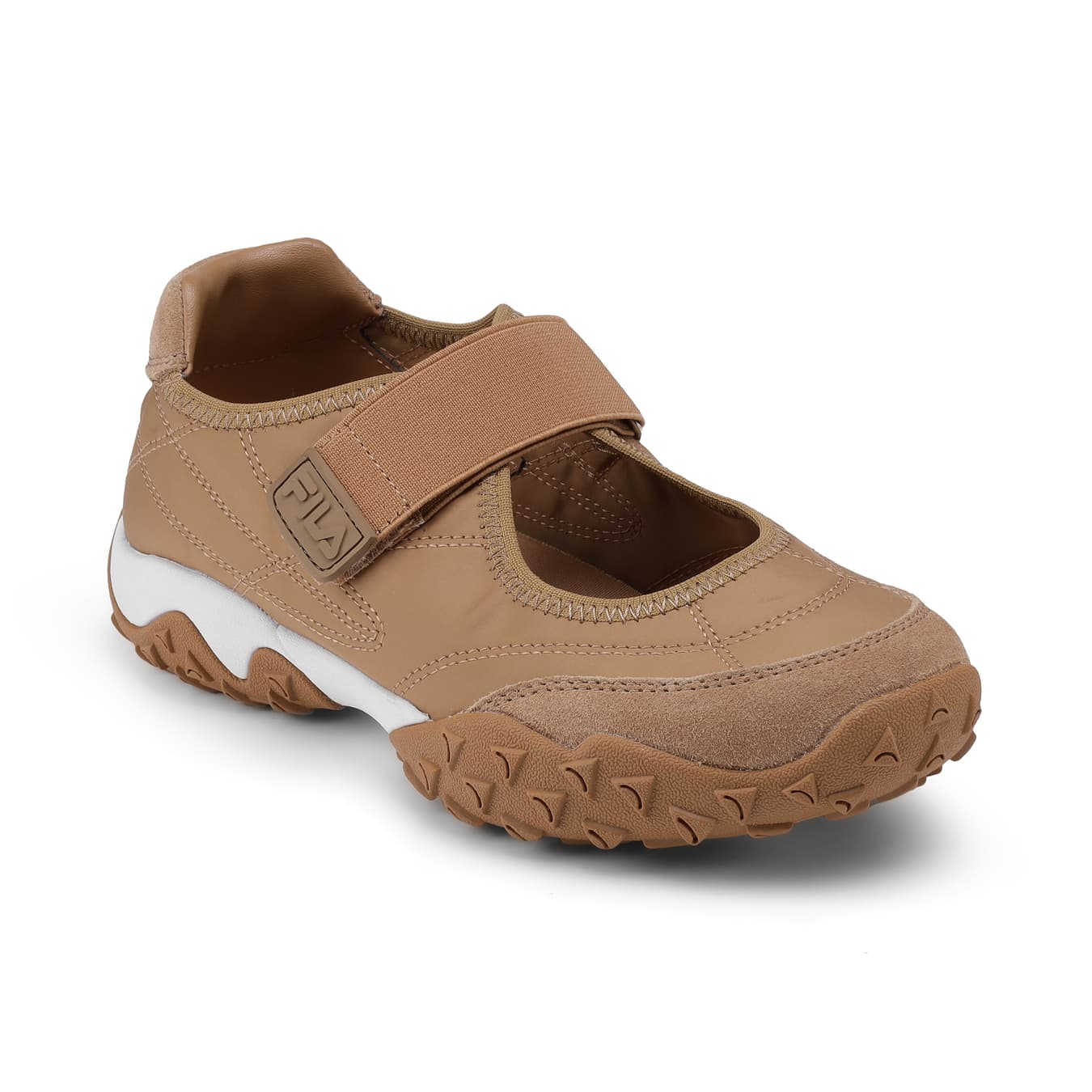 Women's Brown Casual Round Toe Velcro Mary Janes